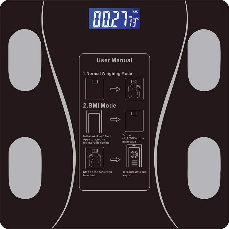 (Top Selling) Smart Weight Scale with Bluetooth Connectivity for Bodymetrics Monitoring