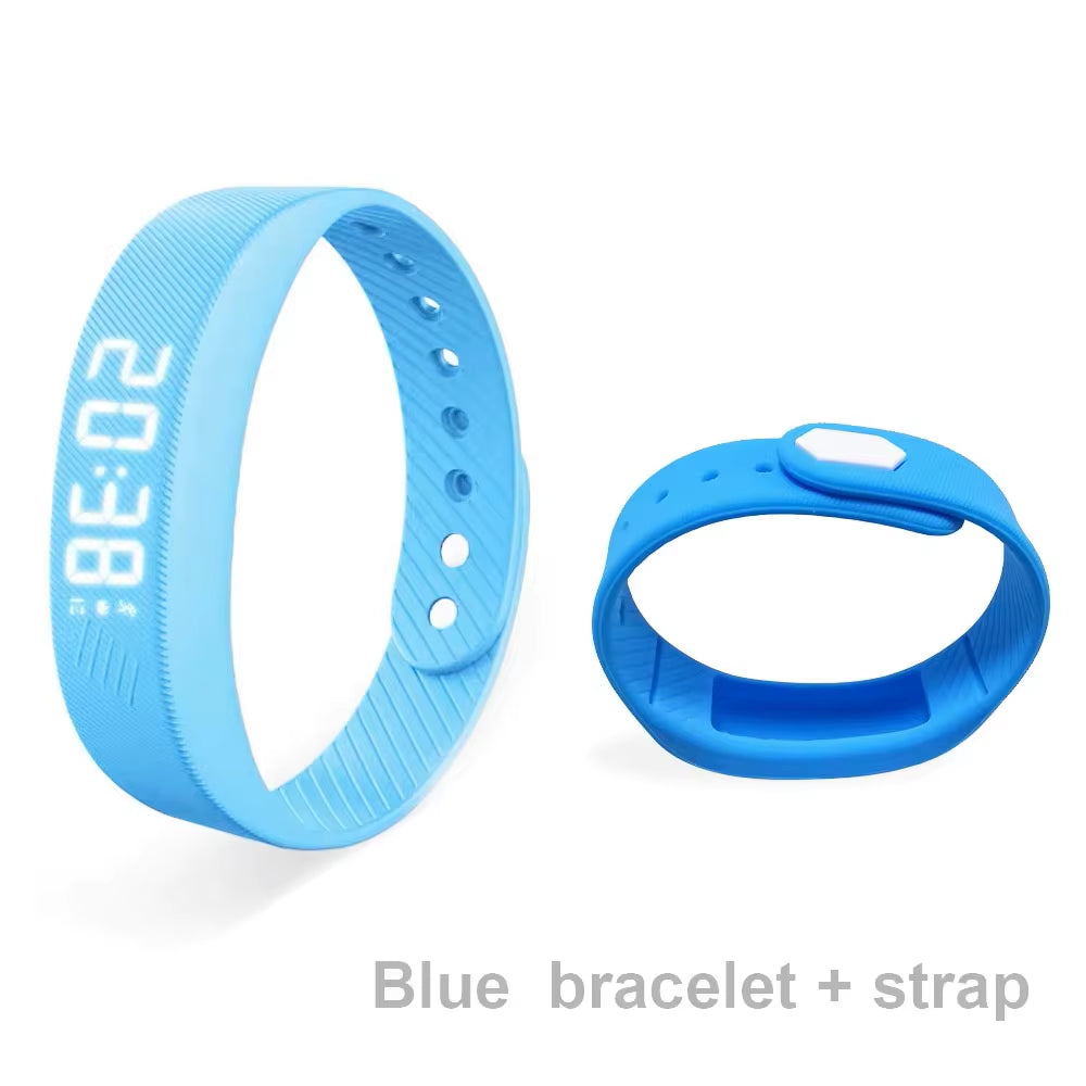 Smart Bracelet LED Digital Waterproof Smart Clock Smartband with Running Pedometer Monitor Smart Band Vibration Alarm Reminder