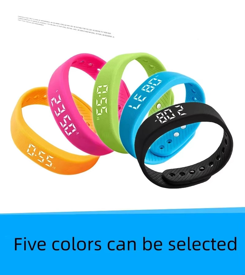 Smart Bracelet LED Digital Waterproof Smart Clock Smartband with Running Pedometer Monitor Smart Band Vibration Alarm Reminder