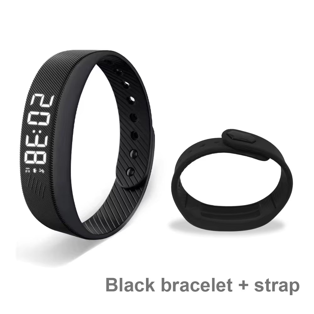 Smart Bracelet LED Digital Waterproof Smart Clock Smartband with Running Pedometer Monitor Smart Band Vibration Alarm Reminder