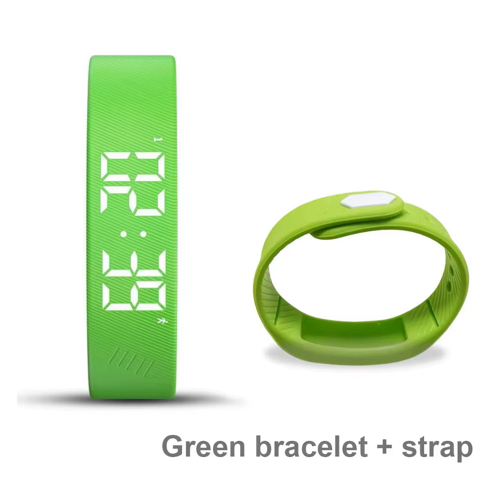 Smart Bracelet LED Digital Waterproof Smart Clock Smartband with Running Pedometer Monitor Smart Band Vibration Alarm Reminder